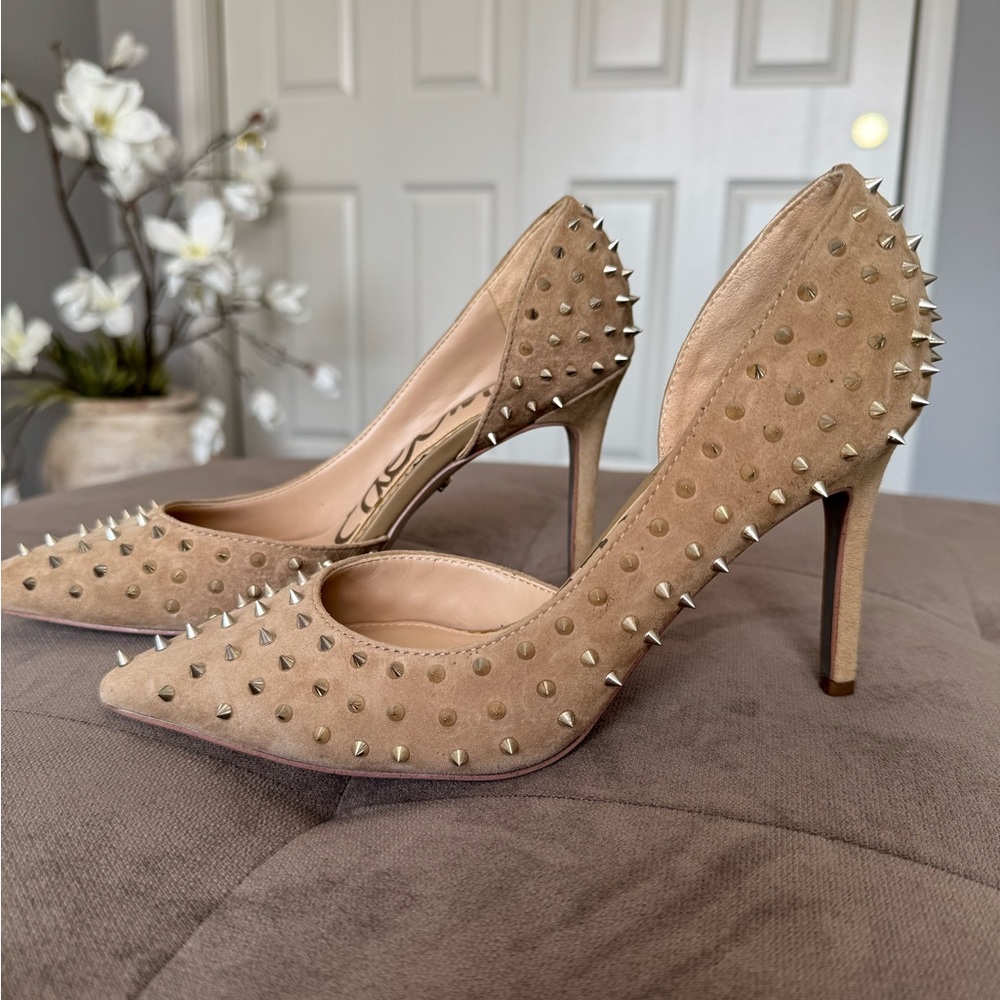 Studded Tan High Heels